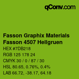 Farbcode: Fasson Graphix Materials - Fasson 4507 Hellgruen | qconv.com