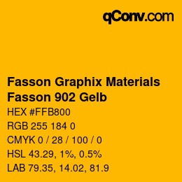 カラーコード: Fasson Graphix Materials - Fasson 902 Gelb | qconv.com