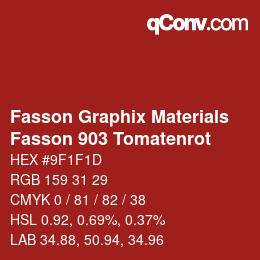 Farbcode: Fasson Graphix Materials - Fasson 903 Tomatenrot | qconv.com