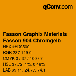 Farbcode: Fasson Graphix Materials - Fasson 904 Chromgelb | qconv.com