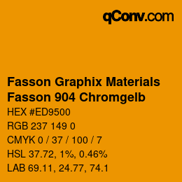 Code couleur: Fasson Graphix Materials - Fasson 904 Chromgelb | qconv.com