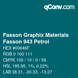 Farbcode: Fasson Graphix Materials - Fasson 943 Petrol | qconv.com