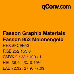 Farbcode: Fasson Graphix Materials - Fasson 953 Melonengelb | qconv.com