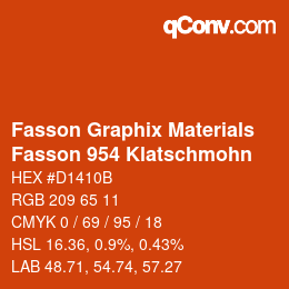 Farbcode: Fasson Graphix Materials - Fasson 954 Klatschmohn | qconv.com