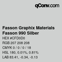 Código de color: Fasson Graphix Materials - Fasson 990 Silber | qconv.com