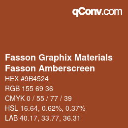 カラーコード: Fasson Graphix Materials - Fasson Amberscreen | qconv.com