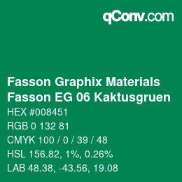 Farbcode: Fasson Graphix Materials - Fasson EG 06 Kaktusgruen | qconv.com