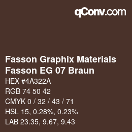 Farbcode: Fasson Graphix Materials - Fasson EG 07 Braun | qconv.com