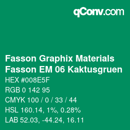 Farbcode: Fasson Graphix Materials - Fasson EM 06 Kaktusgruen | qconv.com