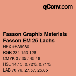 Código de color: Fasson Graphix Materials - Fasson EM 25 Lachs | qconv.com