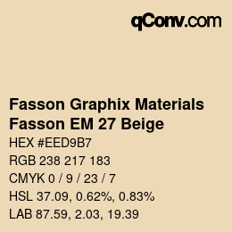 Farbcode: Fasson Graphix Materials - Fasson EM 27 Beige | qconv.com