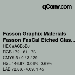 Farbcode: Fasson Graphix Materials - Fasson FasCal Etched Glass Film | qconv.com