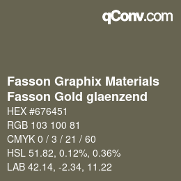 Código de color: Fasson Graphix Materials - Fasson Gold glaenzend | qconv.com