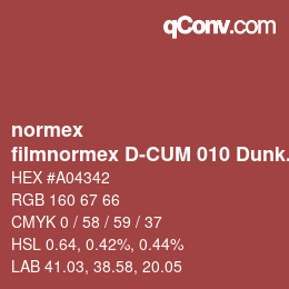 カラーコード: normex - filmnormex D-CUM 010 Dunkelrot | qconv.com