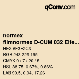 カラーコード: normex - filmnormex D-CUM 032 Elfenbein | qconv.com