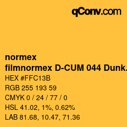 カラーコード: normex - filmnormex D-CUM 044 Dunkelgelb | qconv.com