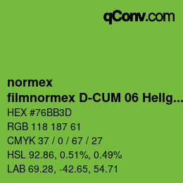 カラーコード: normex - filmnormex D-CUM 06 Hellgruen | qconv.com