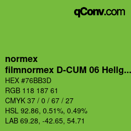 カラーコード: normex - filmnormex D-CUM 06 Hellgruen | qconv.com