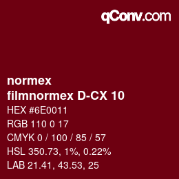 Farbcode: normex - filmnormex D-CX 10 | qconv.com