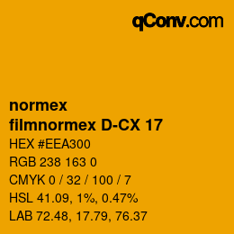 Código de color: normex - filmnormex D-CX 17 | qconv.com