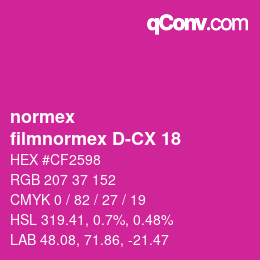 Farbcode: normex - filmnormex D-CX 18 | qconv.com