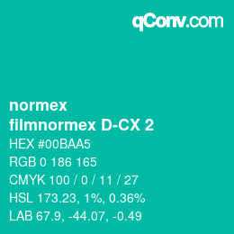 Código de color: normex - filmnormex D-CX 2 | qconv.com