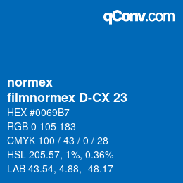 カラーコード: normex - filmnormex D-CX 23 | qconv.com