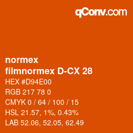 Farbcode: normex - filmnormex D-CX 28 | qconv.com