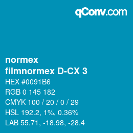 Código de color: normex - filmnormex D-CX 3 | qconv.com