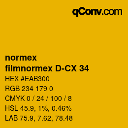 Code couleur: normex - filmnormex D-CX 34 | qconv.com