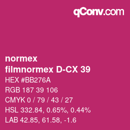 Código de color: normex - filmnormex D-CX 39 | qconv.com