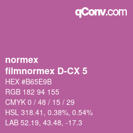 Farbcode: normex - filmnormex D-CX 5 | qconv.com