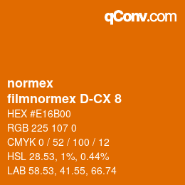 Código de color: normex - filmnormex D-CX 8 | qconv.com