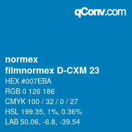 Código de color: normex - filmnormex D-CXM 23 | qconv.com