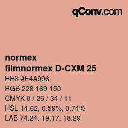 Farbcode: normex - filmnormex D-CXM 25 | qconv.com