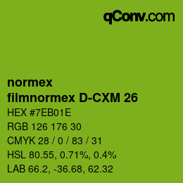 カラーコード: normex - filmnormex D-CXM 26 | qconv.com