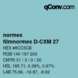 Código de color: normex - filmnormex D-CXM 27 | qconv.com