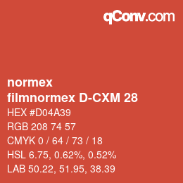 Código de color: normex - filmnormex D-CXM 28 | qconv.com