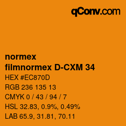 Código de color: normex - filmnormex D-CXM 34 | qconv.com