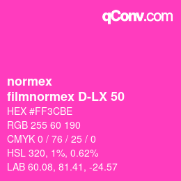 Farbcode: normex - filmnormex D-LX 50 | qconv.com