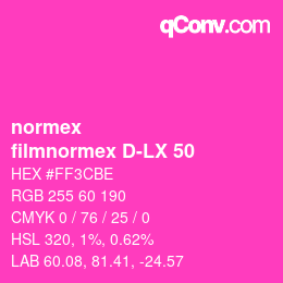 Código de color: normex - filmnormex D-LX 50 | qconv.com