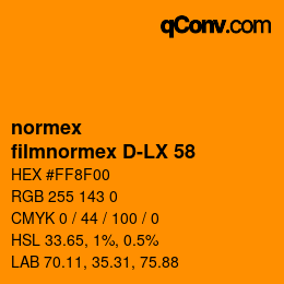 Farbcode: normex - filmnormex D-LX 58 | qconv.com