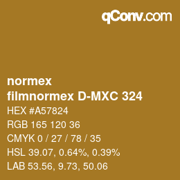 Código de color: normex - filmnormex D-MXC 324 | qconv.com