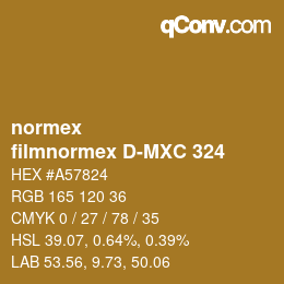 カラーコード: normex - filmnormex D-MXC 324 | qconv.com