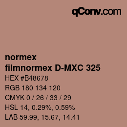 カラーコード: normex - filmnormex D-MXC 325 | qconv.com