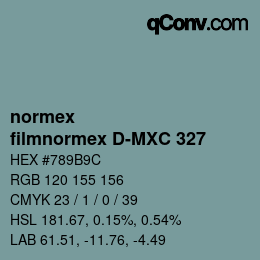 Código de color: normex - filmnormex D-MXC 327 | qconv.com