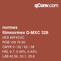 Farbcode: normex - filmnormex D-MXC 328 | qconv.com