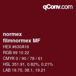 カラーコード: normex - filmnormex MF | qconv.com