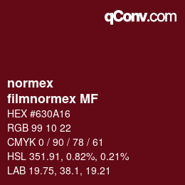 カラーコード: normex - filmnormex MF | qconv.com