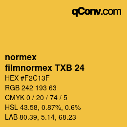 Code couleur: normex - filmnormex TXB 24 | qconv.com